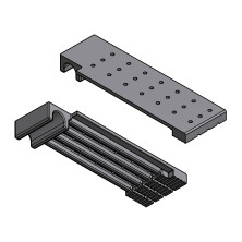 Kiinteä arinaelementti ilman ponttia 100mm leveä, Biojet Multi 200-2000 BJM500-155D
