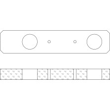 Reflector stoneﾠ under convection hatch, Bio 700kW B50721b 510x106x50