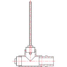 Adapter pipe for combustion chambers underpressure connection