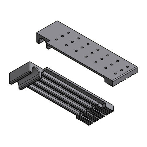 Fixed grate element without the tongue 100mm wide, Biojet Multi 200-2000 BJM500-155D