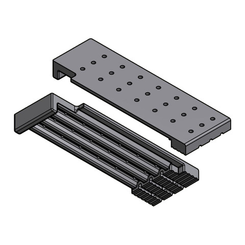 Movable grate element without the tongue 100mm wide, Biojet Multi 200-2000 BJM500-156D